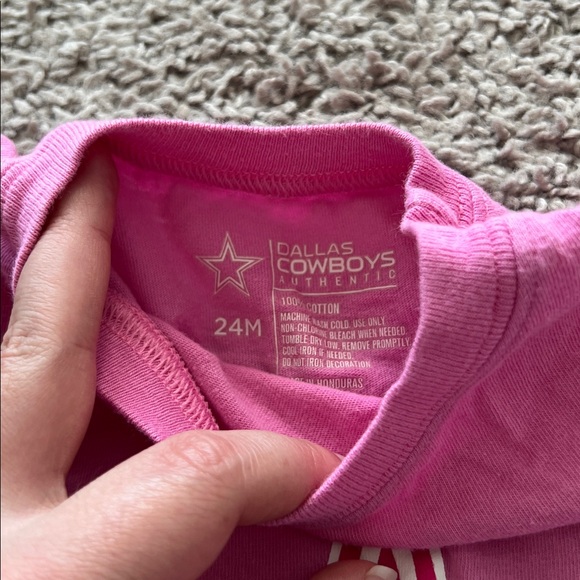 DCC Dallas Cowboys Cheerleaders Pink Start Toddler Shirt - Picture 2 of 3